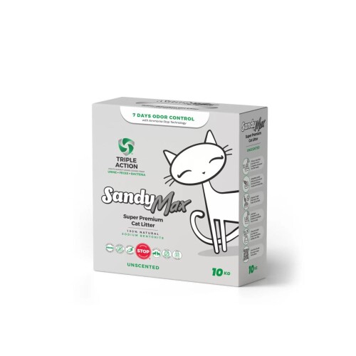Sandy Max Triple Action Topaklanan Bentonit Kedi Kumu 10 lt - 1