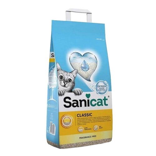 SaniCat Classic Doğal Kokusuz Topaklanan Bentonit Kedi Kumu 20 lt - 1
