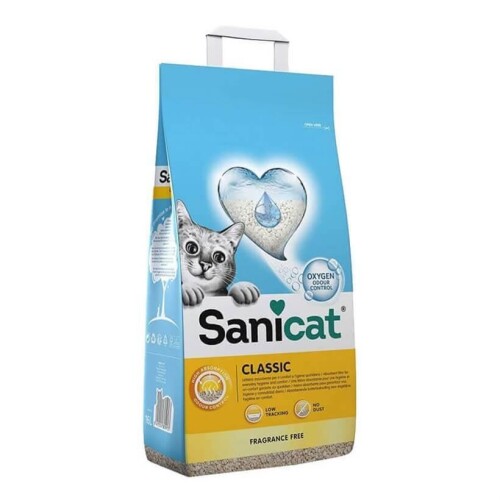 SaniCat Classic Kokusuz Topaklanan Bentonit Kedi Kumu 10 lt - 1