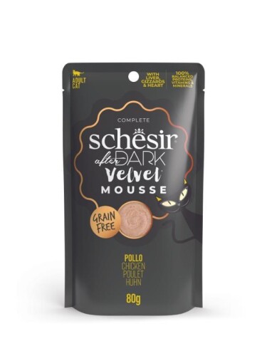 Schesir After Dark Mousse Tavuk Etli Tahılsız Yetişkin Kedi Konservesi 80 gr - 1