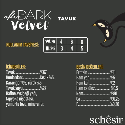 Schesir After Dark Mousse Tavuk Etli Tahılsız Yetişkin Kedi Konservesi 80 gr - 3
