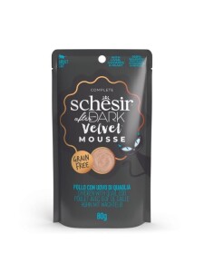 Schesir After Dark Mousse Tavuk Etli ve Bıldırcın Yumurtalı Tahılsız Yetişkin Kedi Konservesi 80 gr - Schesir