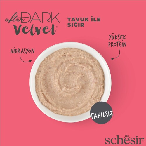 Schesir After Dark Mousse Tavuk ve Sığır Etli Tahılsız Yetişkin Kedi Konservesi 80 Gr - 2
