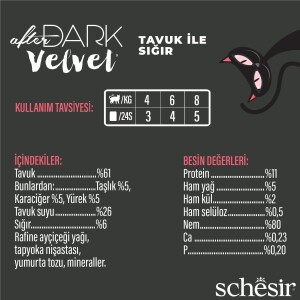 Schesir After Dark Mousse Tavuk ve Sığır Etli Tahılsız Yetişkin Kedi Konservesi 80 Gr - 3