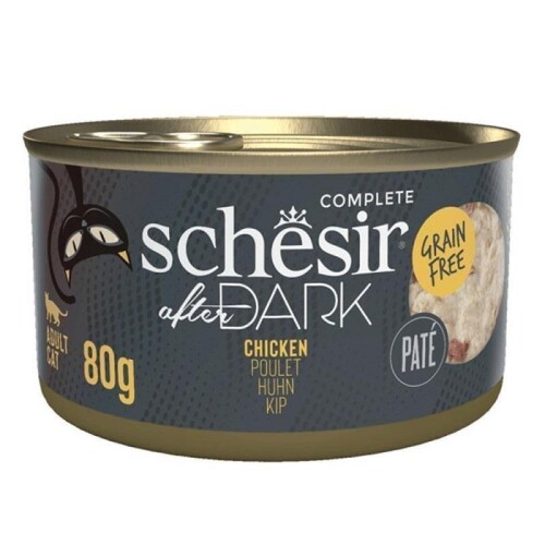Schesir After Dark Pate Tavuk Etli Tahılsız Yetişkin Kedi Konservesi 80 gr - 1