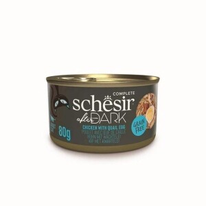 Schesir After Dark Pate Tavuk Etli ve Bıldırcın Yumurtalı Tahılsız Yetişkin Kedi Konservesi 80 gr - 1