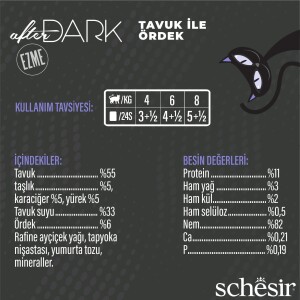 Schesir After Dark Pate Tavuk Etli ve Ördek Etli Tahılsız Yetişkin Kedi Konservesi 80 gr - 3