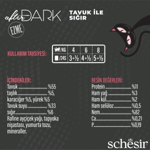 Schesir After Dark Pate Tavuk Etli ve Sığır Etli Tahılsız Yetişkin Kedi Konservesi 80 gr - 3