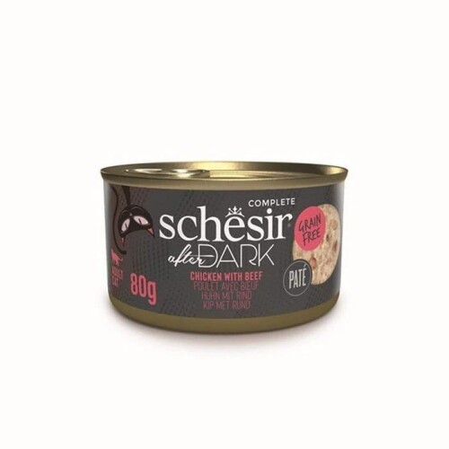 Schesir After Dark Pate Tavuk Etli ve Sığır Etli Tahılsız Yetişkin Kedi Konservesi 80 gr - 1