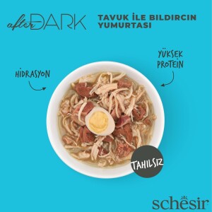 Schesir After Dark Tavuk ile Bıldırcın Yumurtası Et Suyunda Yetişkin Kedi Konservesi 80 gr - 3