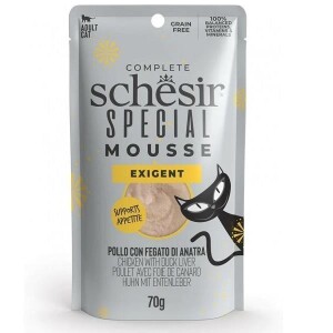 Schesir Exigent Mouse Tavuklu ve Ördekli Yetişkin Kedi Konservesi 80 gr - Schesir