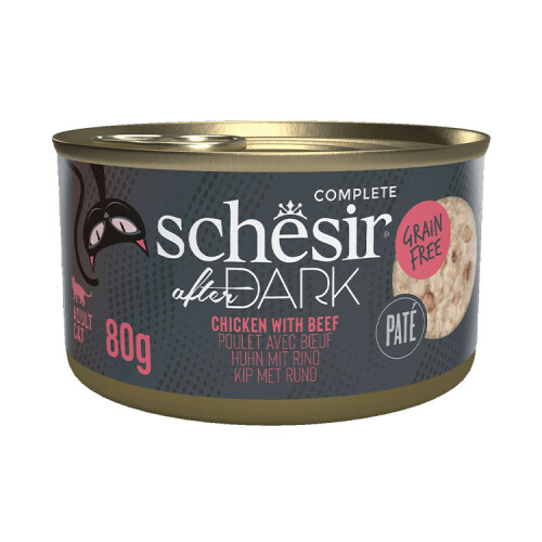 Schesir After Dark Tavuk ile Sığır Paté Yetişkin Kedi Konservesi 80 Gr - 1