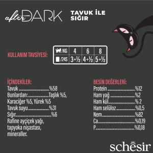 Schesir After Dark Tavuk ve Sığır Etli Suyunda Konserve 80 gr - 3