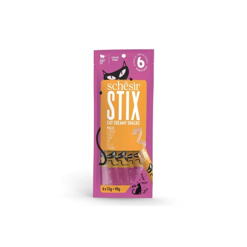Schesir Cat Stix Tavuklu Sıvı Krema Kedi Ödülü 6 X 15 gr - 1