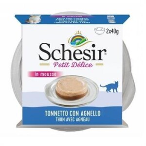 Schesir Delice Ton ve Kuzulu Kedi Mousse Mama 2 X 40 gr - Schesir