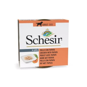 Schesir Jelly Tavuk ve Papaya Jöle İçinde Yetişkin Köpek Konservesi 150 gr - Schesir