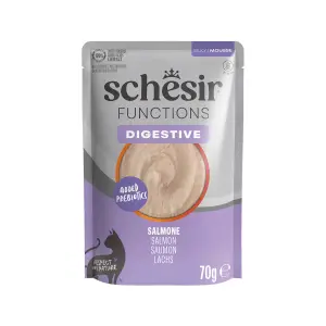 Schesir Functions Sindirim Destekli Somonlu Pouch Yetişkin Kedi Konservesi - Schesir