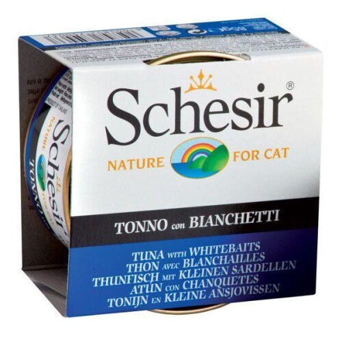 Schesir Jel İçinde Ringa & Ton Balıklı Konserve Kedi Maması 85 gr - 1