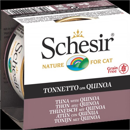 Schesir Jel İçinde Ton Balıklı Kinoalı Tahılsız Konserve Kedi Maması 85 gr - 1