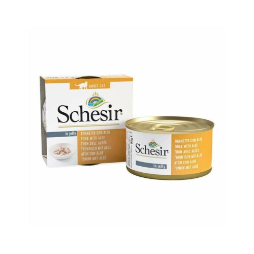 Schesir Jel İçinde Ton Balıklı & Aloeveralı Yetişkin Kedi Konservesi 85 gr - 1