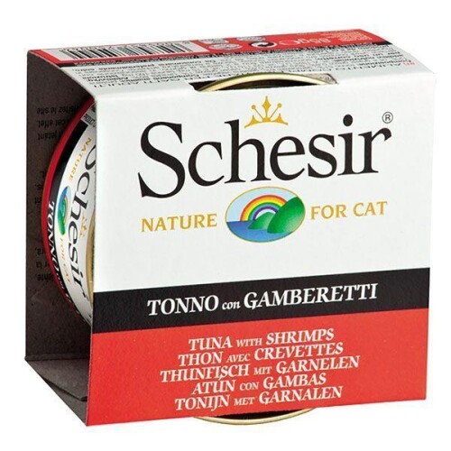 Schesir Jel İçinde Ton Balıklı & Karidesli Konserve Kedi Maması 85 gr - 1