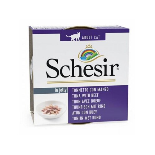 Schesir Jel İçinde Ton Balıklı & Sığır Etli Kedi Konservesi 85 gr - 1
