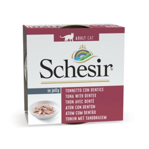 Schesir Jelly Ton Balıklı ve Sinarit Balıklı Yetişkin Kedi Konservesi 85 gr - 1