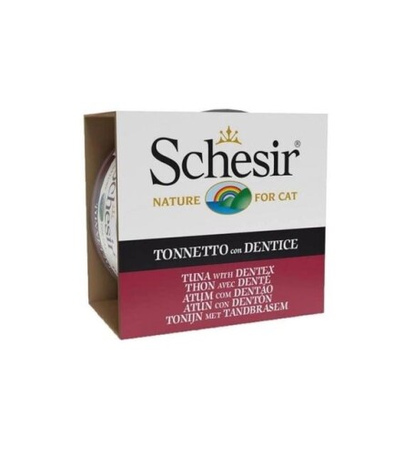 Schesir Jelly Pouch Ton Balıklı ve Sinarit Balıklı Yetişkin Kedi Konservesi 85 gr - 1