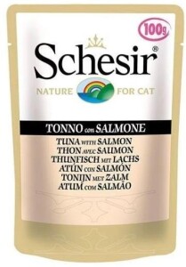 Schesir Jelly Ton Balıklı Somonlu Pouch Kedi Konservesi 100 gr - Schesir