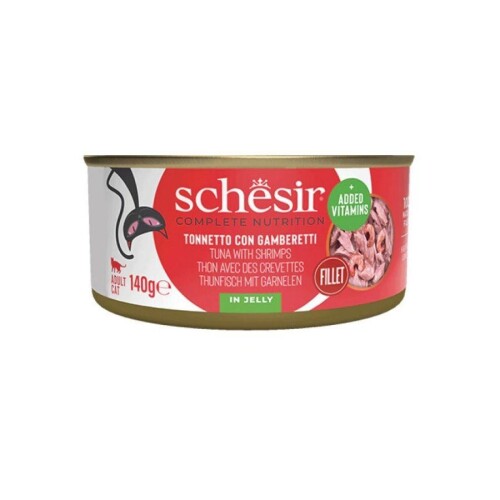 Schesir Jöle İçinde Ton Balığı İle Karidesli Yetişkin Kedi Konservesi 140 Gr - 1