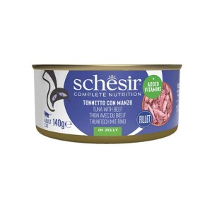 Schesir Jöle İçinde Ton Balığı ve Dana Etli Yetişkin Kedi Konservesi 140 Gr - Schesir