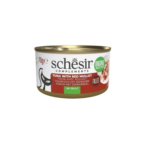 Schesir Jöle İçinde Ton ve Barbun Balıklı Yetişkin Kedi Konservesi 70 gr - 1