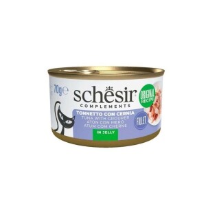 Schesir Jöle İçinde Ton ve Orfoz Balıklı Yetişkin Kedi Konservesi 70 gr - Schesir