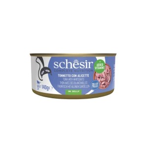 Schesir Jöle İçinde Ton ve Ringa Balıklı Yetişkin Kedi Konservesi 140 gr - Schesir
