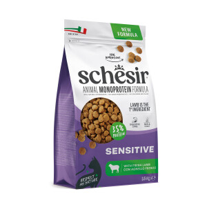 Schesir Hayvansal Monoprotein Formülü Kuzulu Hassas Yetişkin Kedi Maması 1,5 kg - 3
