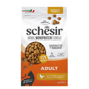 Schesir Hayvansal Monoprotein Formülü Tavuklu Yetişkin Kedi Maması 1,5 kg - 2