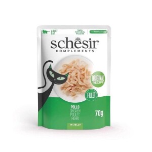 Schesir Pouch Jöle İçinde Tavuk Filetolu Yetişkin Kedi Konservesi 85 gr - Schesir
