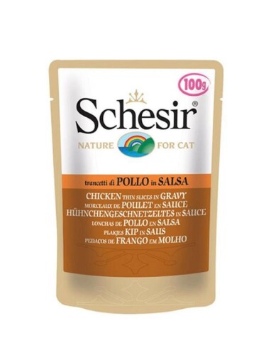 Schesir Pouch Kıyılmış Tavuklu Kedi Konservesi 85 gr - 1