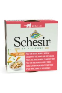 Schesir Salads Poke Tavuk Sığır Mango Fasulyeli Kedi Salatası 85 gr - Schesir