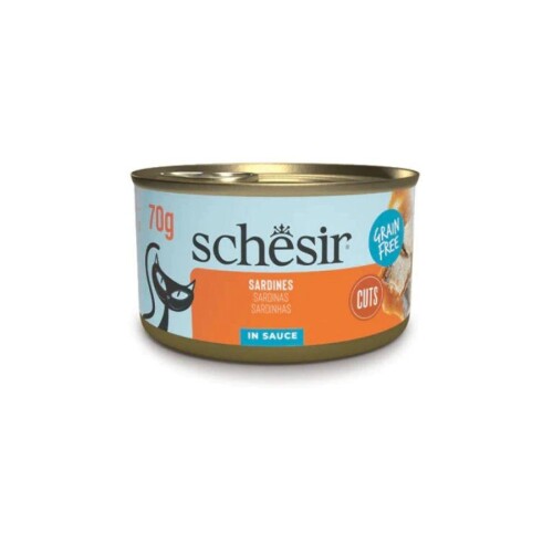 Schesir Tamamlayıcı Sardalyalı Sos İçinde Kedi Konservesi 70 gr - 1