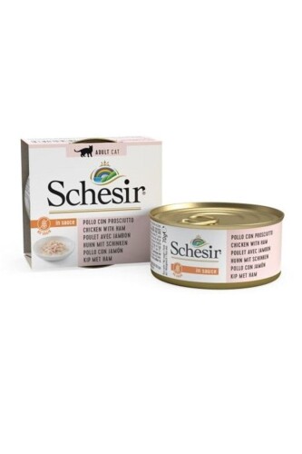 Schesir Pouch Soslu Tavuklu ve Jambonlu Kedi Konservesi 70 gr - 1