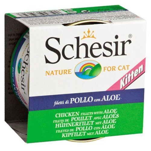 Schesir Tavuk Eti & Aloeveralı Konserve Yavru Kedi Maması 85 gr - 1