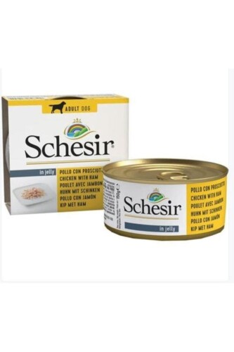 Schesir Jelly Tavuk Filetolu ve Domuzlu Jöle İçinde Yetişkin Köpek Konservesi 150 gr - 1