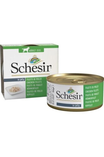 Schesir Jelly Tavuk Fileto Jöle İçinde Yetişkin Köpek Konservesi 150 gr - 1