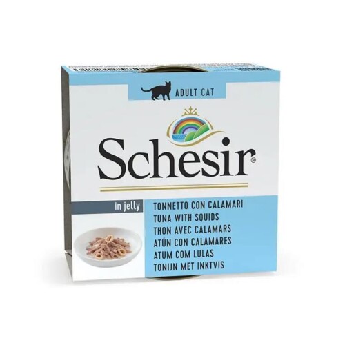 Schesir Ton Balık ve Kalamarlı Yetişkin Kedi Konservesi 85 gr - 1