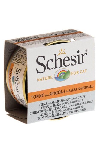 Schesir Ton Balık ve Levrekli Naturel Kedi Konservesi 70 gr - 1