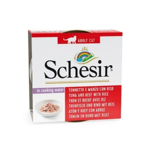 Schesir Ton Balıklı ve Sığır Etli Pirinçli Kedi Konservesi 85 gr - 1