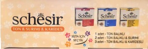 Schesir Ton Surimi ve Karides Serisi Konserve Kedi Maması 85 gr (6 AL 5 ÖDE) - 2