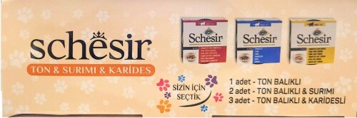 Schesir Ton Surimi ve Karides Serisi Konserve Kedi Maması 85 gr (6 AL 5 ÖDE) - 2