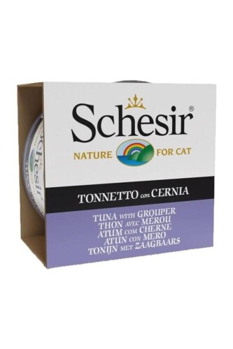 Schesir Ton ve Orfoz Balıklı Jöleli Kedi Konservesi 85 gr - 1